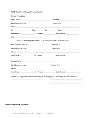 Download the Financial Assistance Application SCL Health System Holyrosaryhealthcare  Form