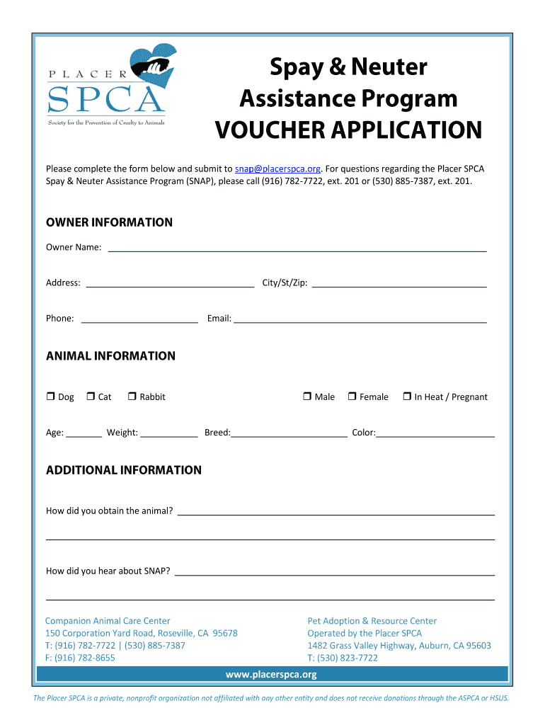 Voucher Application Online  Form