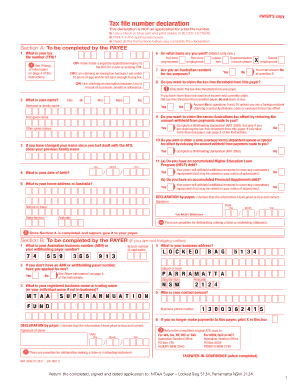 Tax File Number Declaration MTAA Super  Form