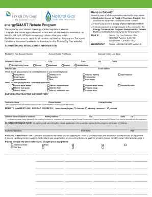 Florida City Gas Rebate Form