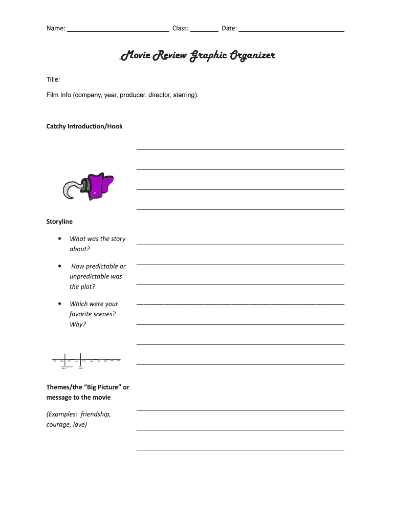 Movie Review Graphic Organizer  Form
