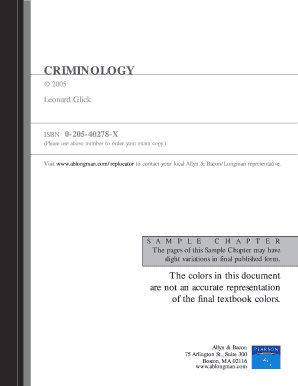 Criminology Leonard Glick PDF  Form