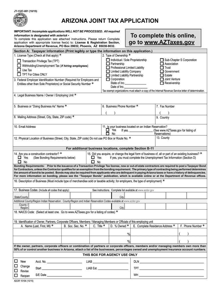  Jt 1  Form 2015