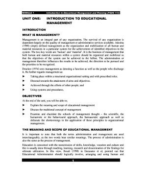 What is School Management PDF  Form