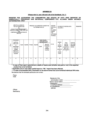 Appendix 23 Dgft  Form