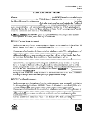 Usda Lease Agreement  Form