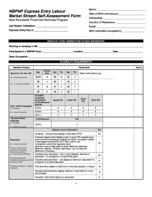 Nbpnp Labormarket Stream Self Assessment Form