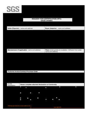 Certificate of Conformity Saudi Arabia Template