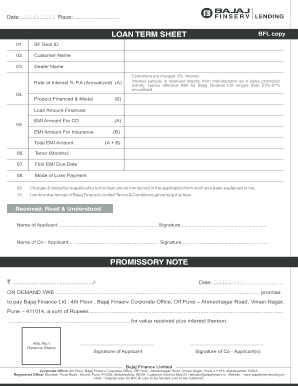 Bajaj Finance Loan Approval Letter PDF Download  Form