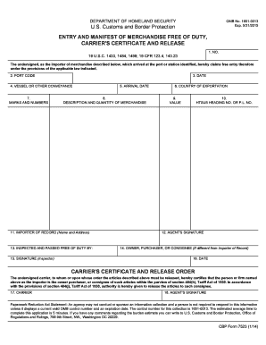 Us Customs Forms