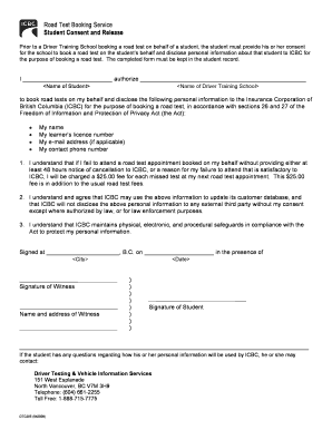 Icbc Final Release Form Sample