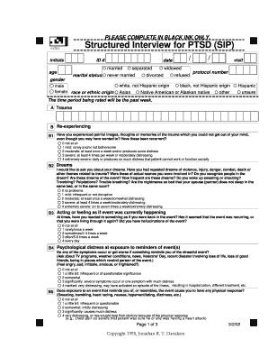 Structured Interview for Ptsd  Form