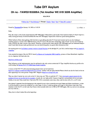 Tube DIY Asylum Oh No YAWE91B300BA yet Another WE 91B 300B Amplifier Thorsten January 19 at 11  Form
