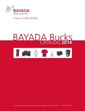 Bayada Bucks Catalog  Form