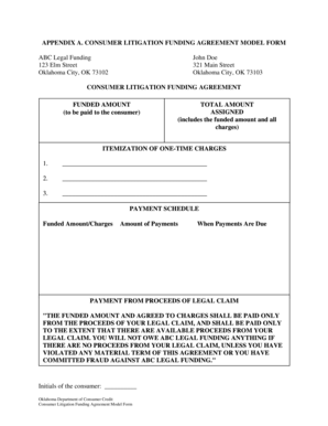 Litigation Funding Agreement Template  Form