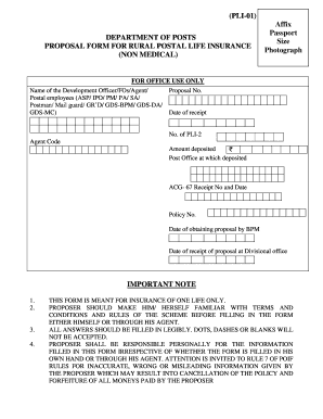 Pli New Proposal Form PDF