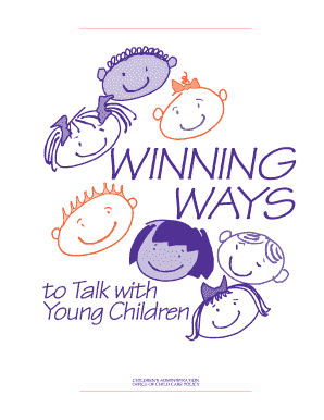 Winning Ways to Talk with Young Children Explains Effective Ways to Communicate with Young Children  Form