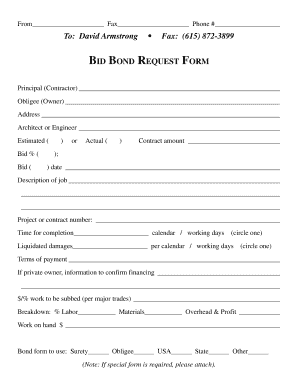 Bid Bond  Form