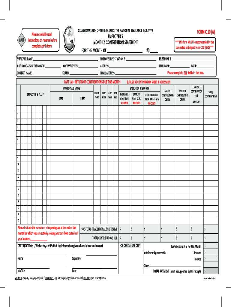 C10 a Form Revised August Finale Cdr the National