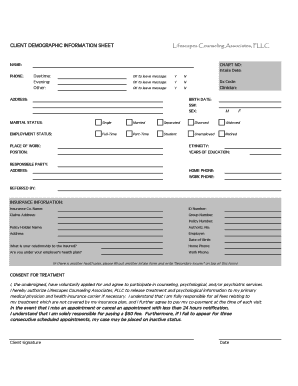 Demographic Information Sheet