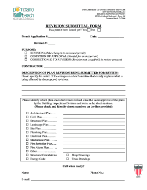 REVISION SUBMITTAL FORM