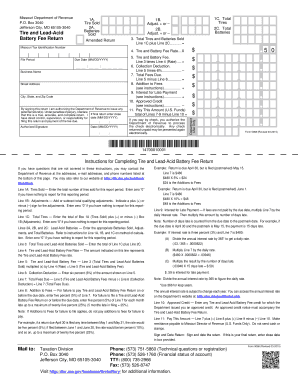 Missouri Tire and Battery Tax Form