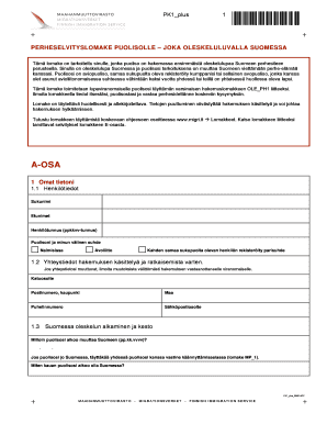 Perheselvityslomake Pk1 Plus  Form