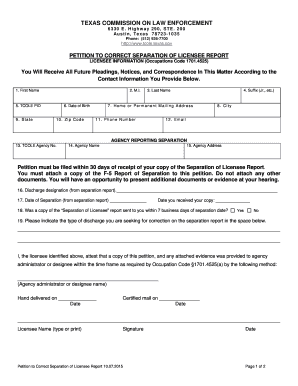 Tcole Petition to Correct  Form