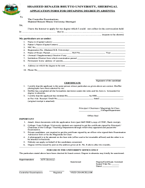 Sbbu Sheringal Degree Form