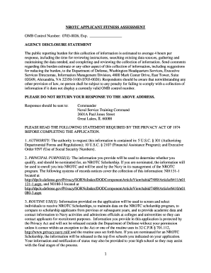 Nrotc Fitness Assessment Form