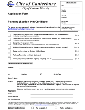 City Council Canterbury Form