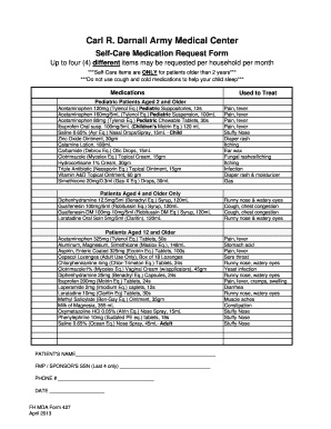 Darnall Self Care Medication Request Form