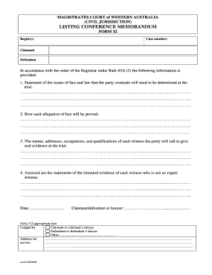 Listing Conference Memorandum Example Form