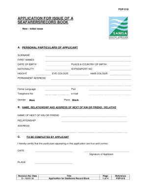 Samsa Seamans Book Price  Form