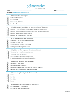 Wonderstruck Online  Form