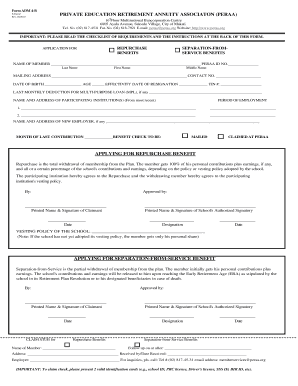 Peraa Repurchase Form