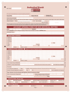 Indusind Bank Passbook PDF Download  Form