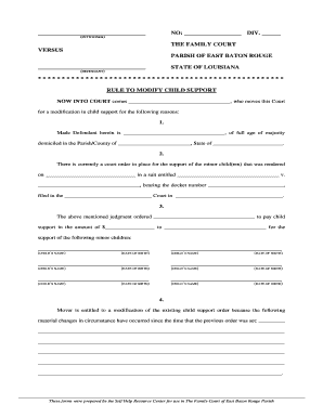 Child Support Forms