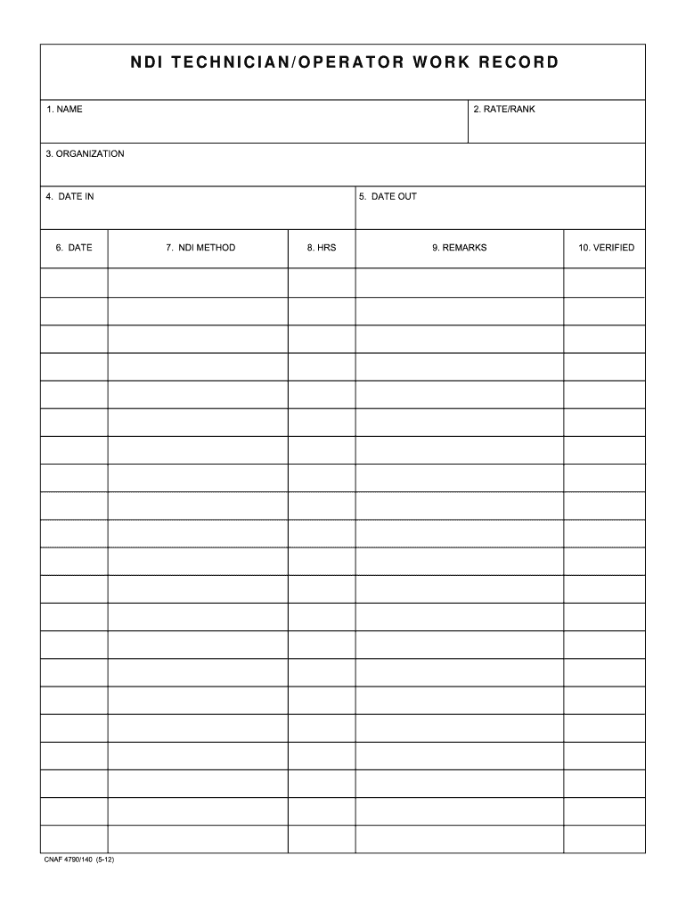 Cnaf 140 Fillable  Form