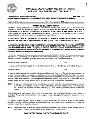 Chsaa Physical Form