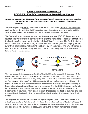 Staar Science Tutorial 27 Answer Key  Form