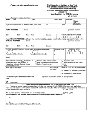  Access Application Form 2014-2024