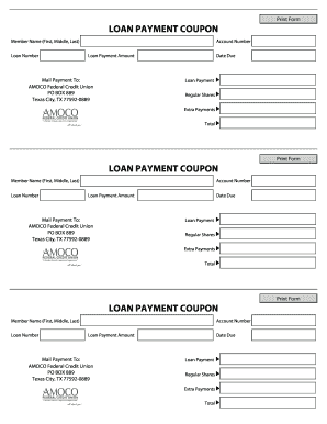 Amoco Loan Payment  Form