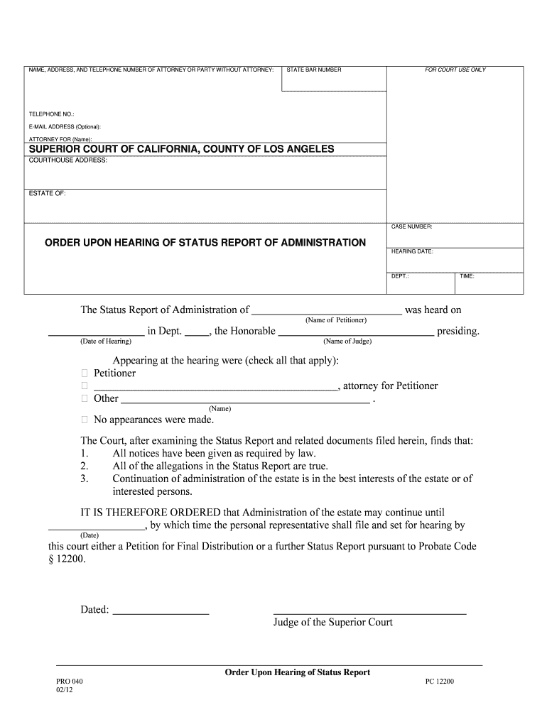  Hearing Status Report 2012-2024