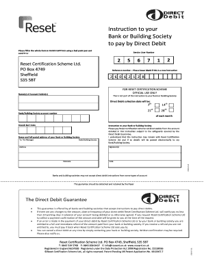 Direct Debit Mandate Form