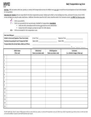 Ny Transportation  Form