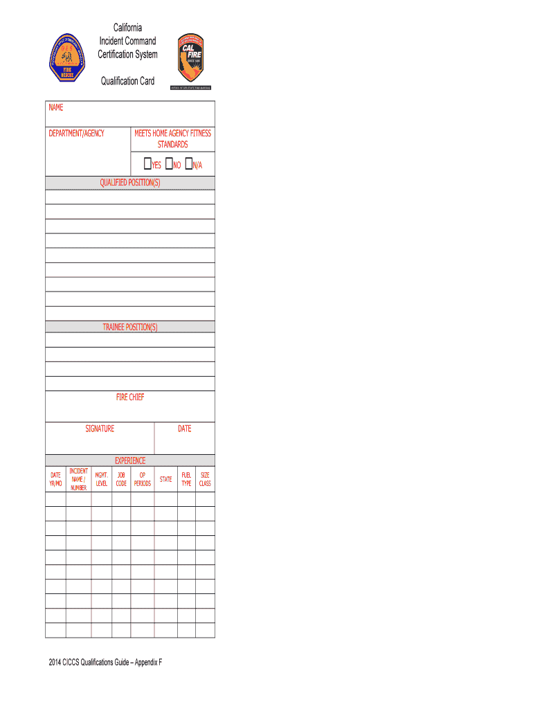  Ciccs Qualification Guide 2014-2024