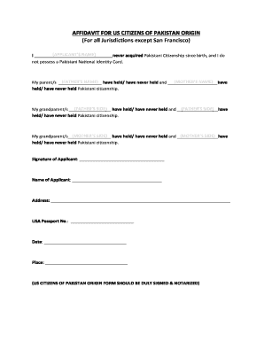 Affidavit Sample Pakistan Fill Out And Sign Printable Pdf Template Signnow