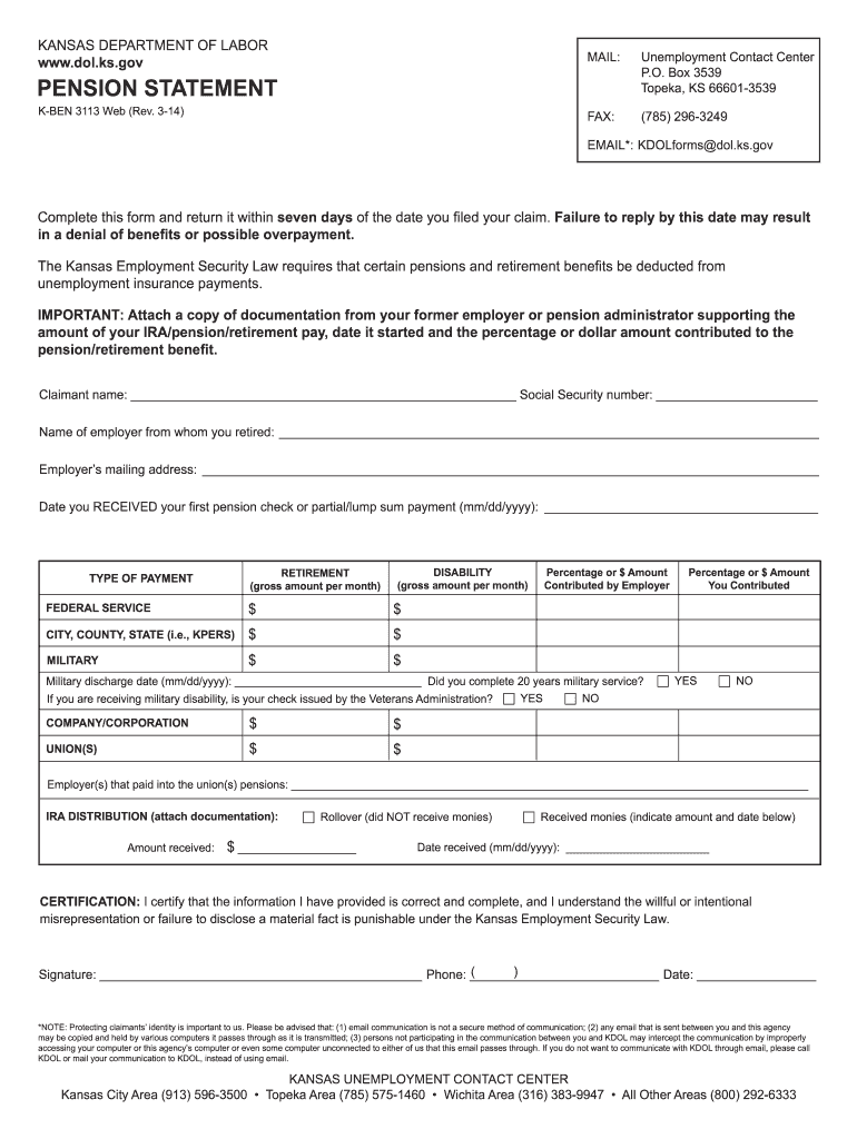 Labor Unemployment  Form