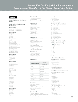 Answer Key Study Guide  Form